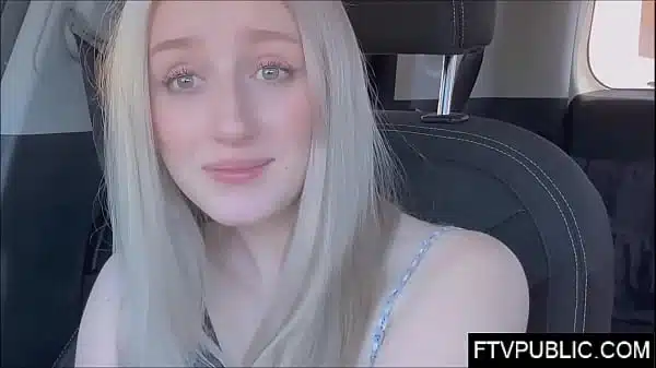 blonde starts porn career in public