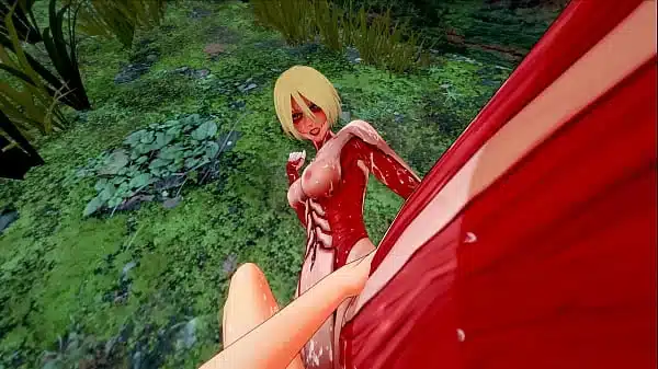 female titan gets fucked in the woods pov style shingeki no kyojin porn