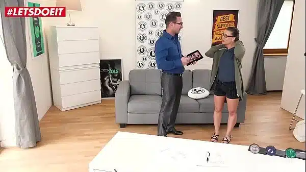 vip sex vault first time petite nerd trys out for porn casting